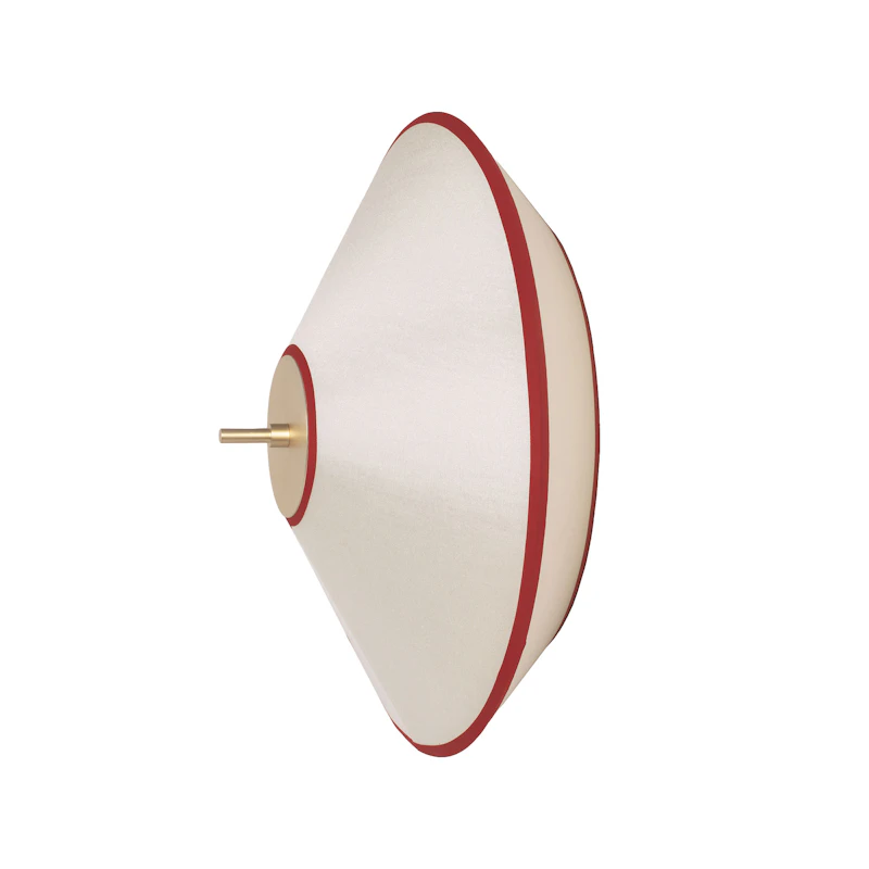 Tafta Vegglampe Ø40 cm, Rød / Off-white
